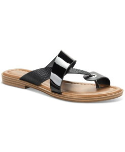 �X�^�C���A���h�R�[ ���f�B�[�X �V���[�Y �T���_�� �T�e�� Style & Co Satinne Toe-Ring Thong Casual Sandals Black �u���b�N