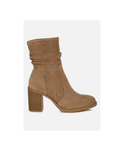 �����h�����O ���f�B�[�X �V���[�Y �u�[�c�E���C���u�[�c �A���N�� London Rag Womens Chinarhinestone Studded Slouchy Ankle Boots Light beige �x�[�W��