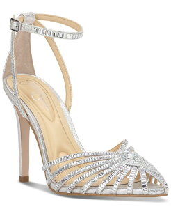 �W�F�V�J�V���v�\�� ���f�B�[�X �V���[�Y �p���v�X Jessica Simpson Women's Paveri Huarache Rhinestone Stiletto Pumpsilver Shimmer �V���o�[