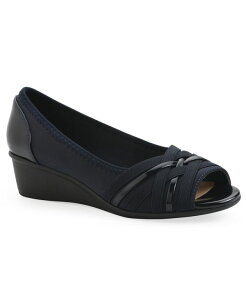 �N���t�o�C�z���C�g�}�E���e�� ���f�B�[�X �V���[�Y �p���v�X Cliffs by White Mountain Women's Boldest Peep Toe Wedges Navy Nylon �l�C�r�[