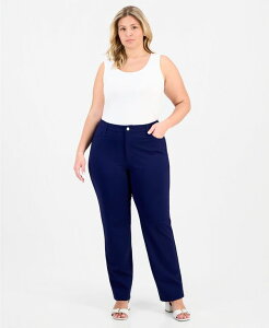 �W���[���Y�j���[���[�N ���f�B�[�X �{�g���X �f�j���p���c �v���X�T�C�Y Jones New York Plusize Lexington Straight-Leg Modern Compression Pants Pacific Navy �l�C�r�[