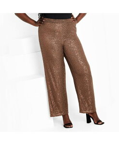 �V�e�B�[�V�b�N ���f�B�[�X �{�g���X �J�W���A���p���c �v���X�T�C�Y �X�p���R�[�� CITY CHIC Plusize Avery Sequin Pant Shimmer