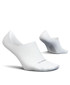 �t�B�[�`���[ �����Y �A���_�[�E�F�A �C�� Feetures Men's Elite Ultralight Invisible Socks - Anti-Slip Sport Sock Liner with Targeted Compression White �z���C�g