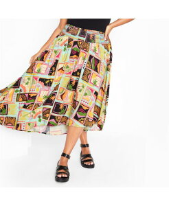 �V�e�B�[�V�b�N ���f�B�[�X �{�g���X�J�[�g �v���X�T�C�Y CITY CHIC Plusizeva Skirt Print