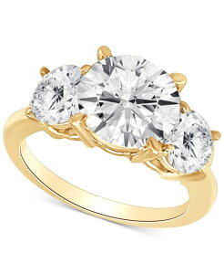 �o�b�W�F���[�~�V���J ���f�B�[�X �A�N�Z�T���[ �����O Badgley Mischka Certified Lab Grown Diamond Three Stonengagement Ring (4 ct.w.) in 14k Yellow Gold �C�G���[