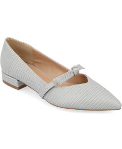 �W�����l �R���N�V���� ���f�B�[�X �V���[�Y �p���v�X Journee Collection Women's Cait Bow Mary Jane Flats Gray �O���[