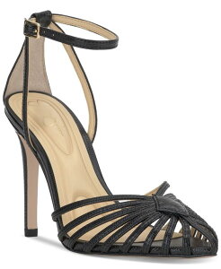 �W�F�V�J�V���v�\�� ���f�B�[�X �V���[�Y �p���v�X Jessica Simpson Women's Paveri Huarache Strappy Stiletto Pumps Black Lizard �u���b�N