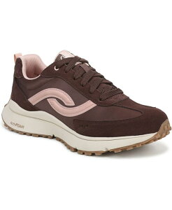���C�J ���f�B�[�X �V���[�Y �X�j�[�J�[ ���[�X Ryka Women's Jetsetter Lace Up Retro Sneakers Chicory Brown Suede/Fabric �u���E��