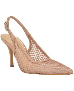 �Q�X ���f�B�[�X �V���[�Y �p���v�X ���b�V�� GUESS Women's Pandy Mesh Pointed Toe Slingback Stiletto Pumps Light Natural Mesh