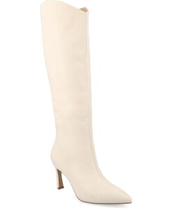 �W�����l �R���N�V���� ���f�B�[�X �V���[�Y �p���v�X �u�[�c Journee Collection Women's Rehela Pointed Toe Stiletto Regular and Wide Calf Knee High Dress Boots Bone