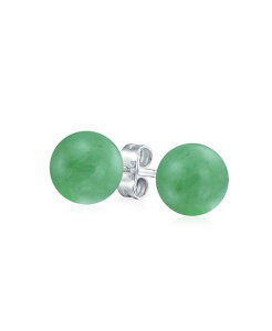 �u�����O ���f�B�[�X �A�N�Z�T���[ �s�A�X�E�C�������O Bling Jewelry Simple Dyed Natural Red Coral Ball Round Stud Earringsterling Silver 10MM Green aventurine �O���[��