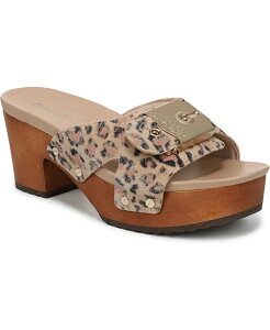 �h�N�^�[�E�V���[�� ���f�B�[�X �V���[�Y �T���_�� Dr. Scholl's Women's Original Max Too Slide Sandals Tan Leopard Print Leather �^��