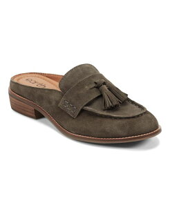 �A�[�X ���f�B�[�X �V���[�Y �X���b�|���E���[�t�@�[ Earth Women's Everettasselslip-On Mule Loafers Dark Green Suede �O���[��