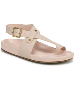 �t�����R�T���g ���f�B�[�X �V���[�Y �T���_�� Franco Sarto Blair Toe Loop Round Toe Buckle Flat Sandals Light Pink Tumbled Leather �s���N