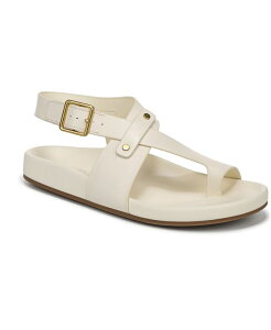 �t�����R�T���g ���f�B�[�X �V���[�Y �T���_�� Franco Sarto Blair Toe Loop Round Toe Buckle Flat Sandals Marshmallowhite Leather �z���C�g