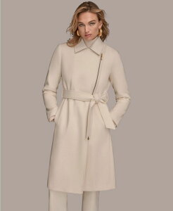�_�i �L������ �j���[���[�N ���f�B�[�X �A�E�^�[ �W���P�b�g�E�u���]�� �R�[�g Donna Karanew York Women's Notch Collared Belted Coat Ivory �A�C�{���[