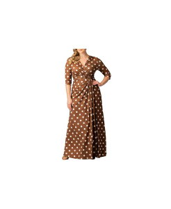 �L���i ���f�B�[�X �g�b�v�X �����s�[�X �v���X�T�C�Y Kiyonna Plusizevening Romance Longown Chocolate polka dot �`���R���[�g