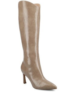 �W�����l �R���N�V���� ���f�B�[�X �V���[�Y �p���v�X �u�[�c Journee Collection Women's Rehela Pointed Toe Stiletto Regular and Wide Calf Knee High Dress Boots Taupe Patent �g�[�v