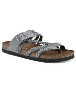 �z���C�g�}�E���e�� ���f�B�[�X �V���[�Y �T���_�� White Mountain Women's Hayleigh Footbed Sandals Blue Raspberry Leather �u���[
