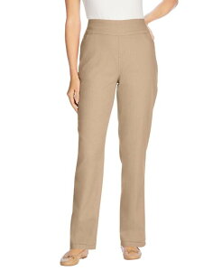 �E�[�}�� �E�B�Y�C�� ���f�B�[�X �{�g���X �f�j���p���c �g�[�� �W�[���Y Woman Within Women's Within Tall Flex-Fit Pull-On Straight-Legap-Free Stretch Denim Jeans New khaki �J�[�L