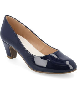 �W�����l �R���N�V���� ���f�B�[�X �V���[�Y �p���v�X Journee Collection Women's Luu Round Toe Pumps Navy Patent �l�C�r�[