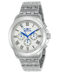 �C���r�N�^ �����Y �A�N�Z�T���[ �r���v T�V���c Invicta Men'specialty Quartz Chronograph Silver Dial Stainlessteel Bracelet Watch Silver �V���o�[