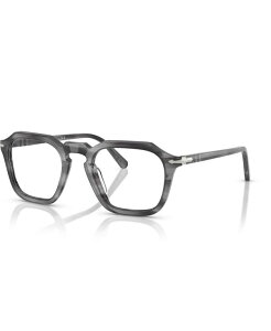 �y���\�� ���f�B�[�X �A�N�Z�T���[ �T���O���X�E�A�C�E�F�A Persol Unisex Regular Eyeglasses PO3292V Striped Gray �O���[