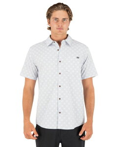 �n�[���[ �����Y �g�b�v�X �V���c ���� Hurley Men's Lido Stretch Short-Sleeve Shirt Light Asteroid