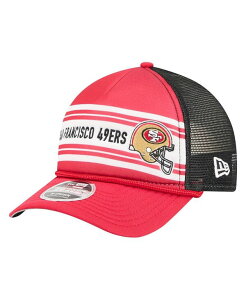 �j���[�G�� �����Y �A�N�Z�T���[ �X�q New Era Men's Red San Francisco 49ers Linear A-Frame 9FORTY Adjustable Hat Red ���b�h