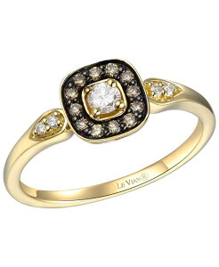 �� ���@�� ���f�B�[�X �A�N�Z�T���[ �����O Le Vianude Diamond (0.13 ct.w.) & Chocolate Diamond (0.11 ct.w.) Ring in 14k Honeyellow Gold �C�G���[