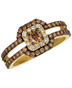 �� ���@�� ���f�B�[�X �A�N�Z�T���[ �����O Le Vian Chocolate Diamond (0.73 ct.w.) & Vanilla Diamond (0.11 ct.w.) Ring in 14k Honeyellow Gold �C�G���[