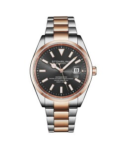 �X�g�D�[�����O �����Y �A�N�Z�T���[ �r���v T�V���c Stuhrling Datemaster Heritage 1025 Men swiss Automatic Watch Stainlessteel Bracelet 40mm Grey �O���[