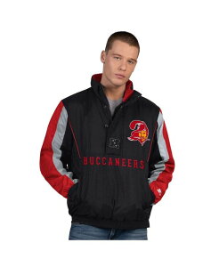 �X�^�[�^�[ �����Y �A�E�^�[ �W���P�b�g�E�u���]�� ���B���e�[�W ���S Starter Men's Black Tampa Bay Buccaneers Thursday Night Gridiron Vintage Logo Half-Zip Jacket Black �u���b�N
