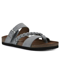 �z���C�g�}�E���e�� ���f�B�[�X �V���[�Y �T���_�� White Mountain Women's Hazy Footbedsandal Blue Raspberry Leather �u���[
