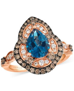 �� ���@�� ���f�B�[�X �A�N�Z�T���[ �����O Le Vian London Blue Topaz (1-3/4 ct.w.) & Diamond (5/8 ct.w.) Statement Ring in 14k Rose Gold �S�[���h