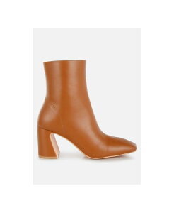 �����h�����O ���f�B�[�X �V���[�Y �u�[�c�E���C���u�[�c �A���N�� London Rag Womens Bruna Square Toe Ankle Boots Brown �u���E��