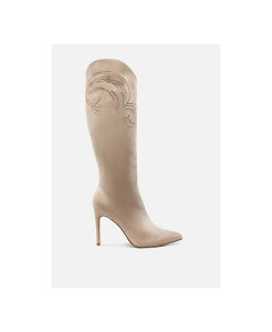 �����h�����O ���f�B�[�X �V���[�Y �u�[�c�E���C���u�[�c London Rag Womens Becks Rhinestone Patterned Calf Boots Light beige �x�[�W��