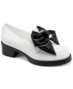 �J�[�� ���K�[�t�F���h ���f�B�[�X �V���[�Y �X���b�|���E���[�t�@�[ �h�b�g KARLAGERFELD PARIS Women's Camilia Fan Polka-Dot Loafers Bright White/Black �z���C�g