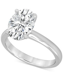 �o�b�W�F���[�~�V���J ���f�B�[�X �A�N�Z�T���[ �����O Badgley Mischka Certified Lab Grown Diamond Oval-Cut Solitairengagement Ring (3 ct.w.) in 14k White Gold �z���C�g