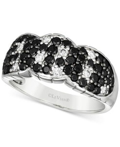 �� ���@�� ���f�B�[�X �A�N�Z�T���[ �����O Le Vian Black Diamond (7/8 ct.w.) & Nude Diamond (1/5 ct.w.) Scattered-Look Clustering in 14k White Gold �z���C�g