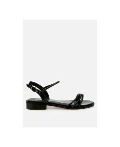 �����h�����O ���f�B�[�X �V���[�Y �T���_�� London Rag Nobbity Rhinestone Pearl Detail Flat Sandals Black �u���b�N