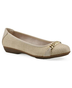 �N���t�o�C�z���C�g�}�E���e�� ���f�B�[�X �V���[�Y �p���v�X Cliffs by White Mountain Women's Charmed Round Toe Ballet Flats Gold Multi Canvas �S�[���h