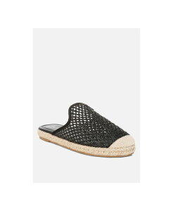 �����h�����O ���f�B�[�X �V���[�Y �T���_�� London Rag Nongai Raffia Espadrilles Mules Black �u���b�N