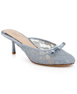 �W���E�F���_�O���C�~�V���J ���f�B�[�X �V���[�Y �X���b�|���E���[�t�@�[ Jewel Badgley Mischka Women's Elliott Slip-On Evening Mule Mist Blue �u���[