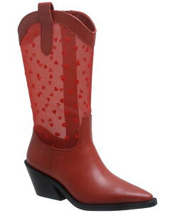 ���C���h �y�A�[ ���f�B�[�X �V���[�Y �u�[�c�E���C���u�[�c ���b�V�� Wild Pair Women's Luciia Mesh Cowboy Boots Red Heart Mesh ���b�h