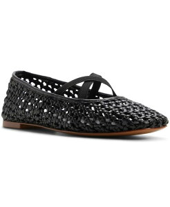 �A���h ���f�B�[�X �V���[�Y �X���b�|���E���[�t�@�[ ALDO Women's Cornelia Slip-On Ballet Flats Black Woven �u���b�N