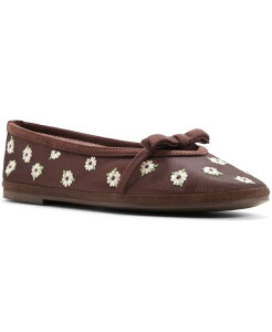 �A���h ���f�B�[�X �V���[�Y �X���b�|���E���[�t�@�[ ALDO Women's Aurabella Slip-On Ballerina Flats Brown Mesh �u���E��