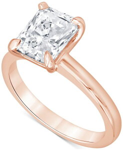 �o�b�W�F���[�~�V���J ���f�B�[�X �A�N�Z�T���[ �����O Badgley Mischka Certified Lab Grown Diamond Radiant-Cut Solitairengagement Ring (3 ct.w.) in 14k Rose Gold �S�[���h