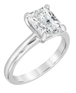 �o�b�W�F���[�~�V���J ���f�B�[�X �A�N�Z�T���[ �����O Badgley Mischka Certified Lab Grown Diamond Radiant-Cut Solitairengagement Ring (3 ct.w.) in 14k White Gold �z���C�g