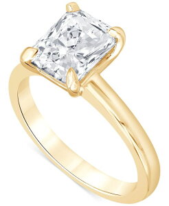 �o�b�W�F���[�~�V���J ���f�B�[�X �A�N�Z�T���[ �����O Badgley Mischka Certified Lab Grown Diamond Radiant-Cut Solitairengagement Ring (3 ct.w.) in 14k Yellow Gold �C�G���[
